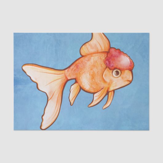 Papier Mousseline Oranda Goldfish (Recto)