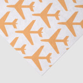 Papier Mousseline Orange Airplanes Travel Airline Pilot Adventure (Détail)