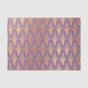 Papier Mousseline orange, art déco, métallique, betterave, corail, v