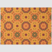 Papier Mousseline Orange Automne Coloré Ethnic Mosaic Motif (Recto)