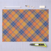 Papier Mousseline Orange Brown Violet Automne Plaid (Artisanat)