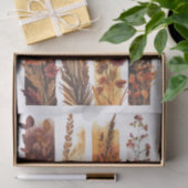 Papier Mousseline Orange Brûlé Automne automne Fleurs sauvages Décou (Cadeau)