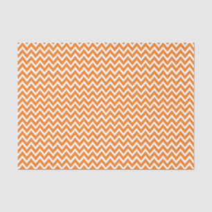 Papier Mousseline Orange Chevron