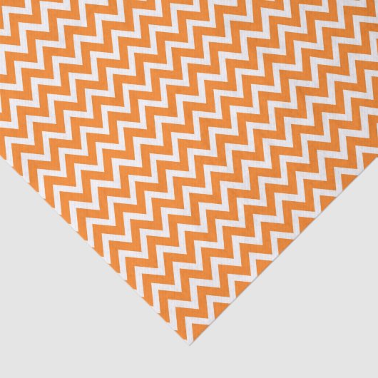 Papier Mousseline Orange Chevron (Détail)
