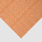 Papier Mousseline Orange Chinoiserie Bamboo Motif (Détail)