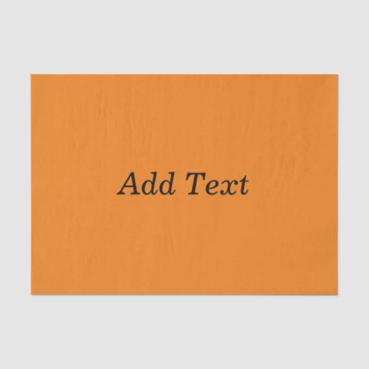 Papier Mousseline Orange Créez Votre Propre Ajouter Texte Personnali (Recto)