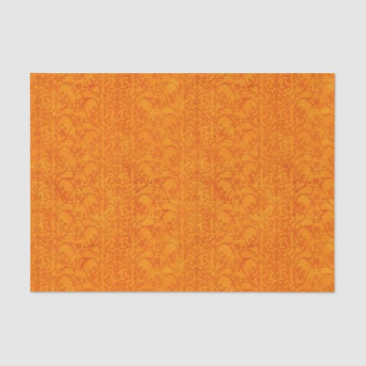 Papier Mousseline Orange de damassé d'automne (Recto)