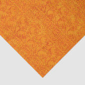 Papier Mousseline Orange de damassé d'automne (Détail)