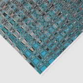 Papier Mousseline Orange de turquoise d'abrégé sur mosaïque de Boho (Détail)