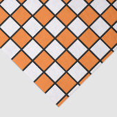 Papier Mousseline Orange décrite Checkered et noir (Détail)
