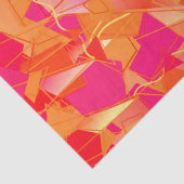 Papier Mousseline Orange et rose chaud, Kadinsky inspiré Abstrait (Détail)