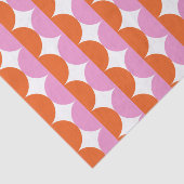Papier Mousseline Orange et rose du milieu du siècle moderne Vave (Détail)