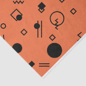 Papier Mousseline Orange, fun, trendy, geometric Memphis graphic (Détail)