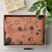 Papier Mousseline Orange, fun, trendy, geometric Memphis graphic (Cadeau)