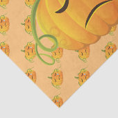 Papier Mousseline Orange Halloween Citrouille Modèle sans filOrange (Détail)