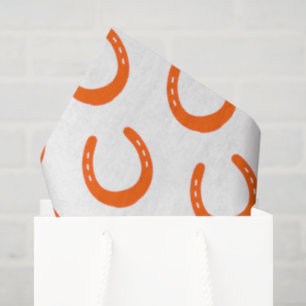 Papier Mousseline Orange Horseshoe Silhouette Chevaux modernes Grang