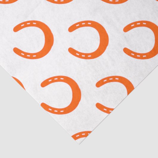 Papier Mousseline Orange Horseshoe Silhouette Chevaux modernes Grang (Détail)