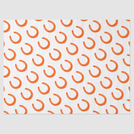 Papier Mousseline Orange Horseshoe Silhouette Chevaux modernes Grang (Recto)