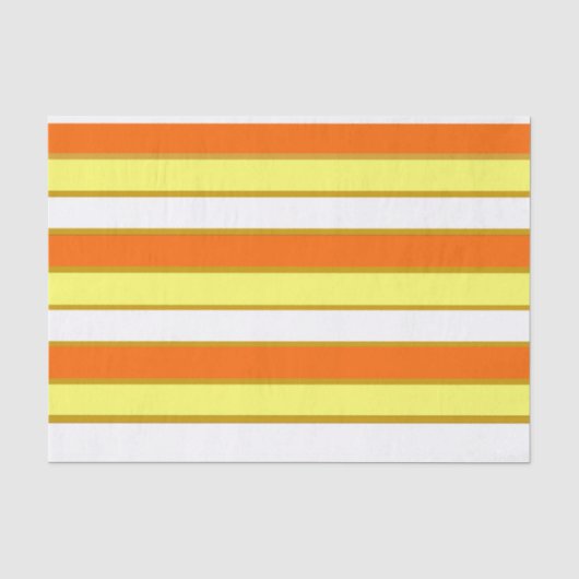 Papier Mousseline Orange, jaune et White Stripes (Recto)