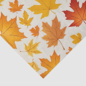 Papier Mousseline Orange Jaune Russe Automne Feuille Motif (Détail)