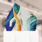 Papier Mousseline Orange Koi Fish in a Great Wave Japanese Style  