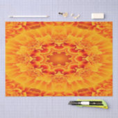 Papier Mousseline Orange Marigold Mandala (Artisanat)