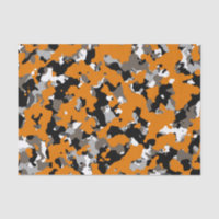 Orange Noir Gris Marron Imprimé Camouflage Camo So