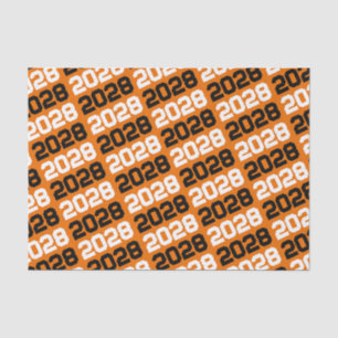 Papier Mousseline Orange & Noir Répétition Année d'obtention du dipl