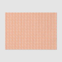 Orange Peigne Avec Motif Crochet Blanc