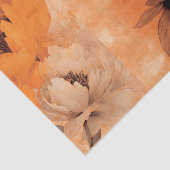 Papier Mousseline Orange Peonies 2 Découpage Conception de collage (Détail)