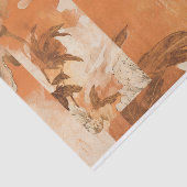 Papier Mousseline Orange Peonies Découpage Design (Détail)