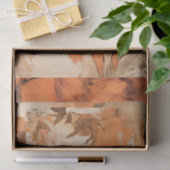 Papier Mousseline Orange Peonies Découpage Design (Cadeau)