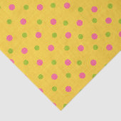 PAPIER MOUSSELINE ORANGE ROSE VERT POIS (Détail)