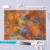 Papier Mousseline Orange rouillé Conception abstraite moderne (Artisanat)