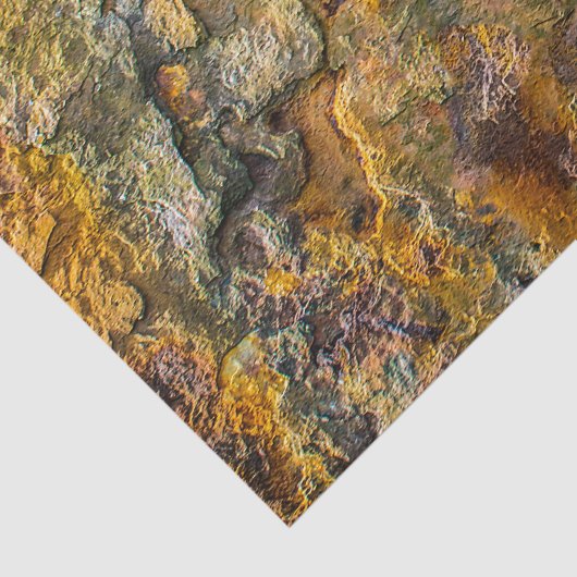 Papier Mousseline Orange rouillé texture abstraite (Détail)