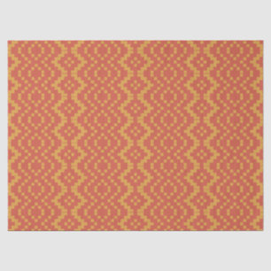 Papier Mousseline Orange Scarlet Tribal Ethnique Égyptien Panier Tis