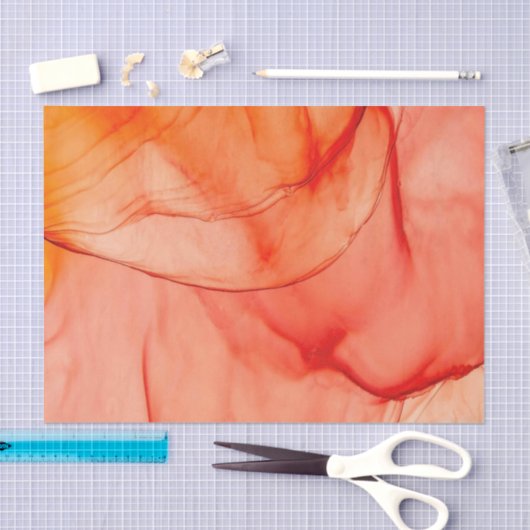 Papier Mousseline Orange Sherbet (Artisanat)