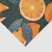 Papier Mousseline Orange Slices Agrumes Illustration de fruits Décou (Détail)