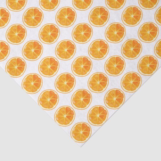 Papier Mousseline Orange Slices Pattern (Détail)