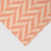 Papier Mousseline Orange sur Herringbone de pêche (Détail)