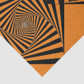 Papier Mousseline ORANGE Tissu papier HALLOWEWEEN MOTIF PSYCHÉDELIQU (Détail)