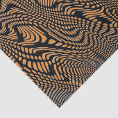 Papier Mousseline ORANGE Tissue Paper HALLOWEEN BLACK PSYCHEDELICS (Détail)