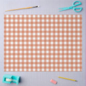 Papier Mousseline Orange & White Checkered Tissue Paper (Artisanat)
