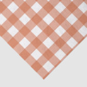Papier Mousseline Orange & White Checkered Tissue Paper (Détail)