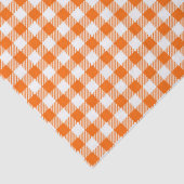 PAPIER MOUSSELINE ORANGE & WHITE EN VICHY MOTIF PLAID (Détail)