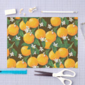 Papier Mousseline Oranges (Artisanat)