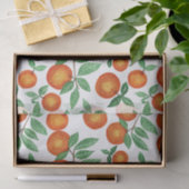 Papier Mousseline Oranges d'été Motif d'aquarelle d'agrumes (Cadeau)
