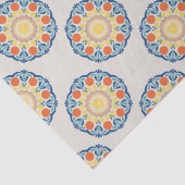 Papier Mousseline Oranges Et Citrons Été De La Mer Égée Pois (Détail)