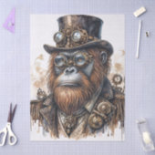 Papier Mousseline Orangutan Steampunk Watercolor Art (Artisanat)