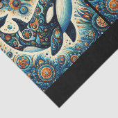 Papier Mousseline Orca Killer Whale Whimsical Découpage nautique (Détail)